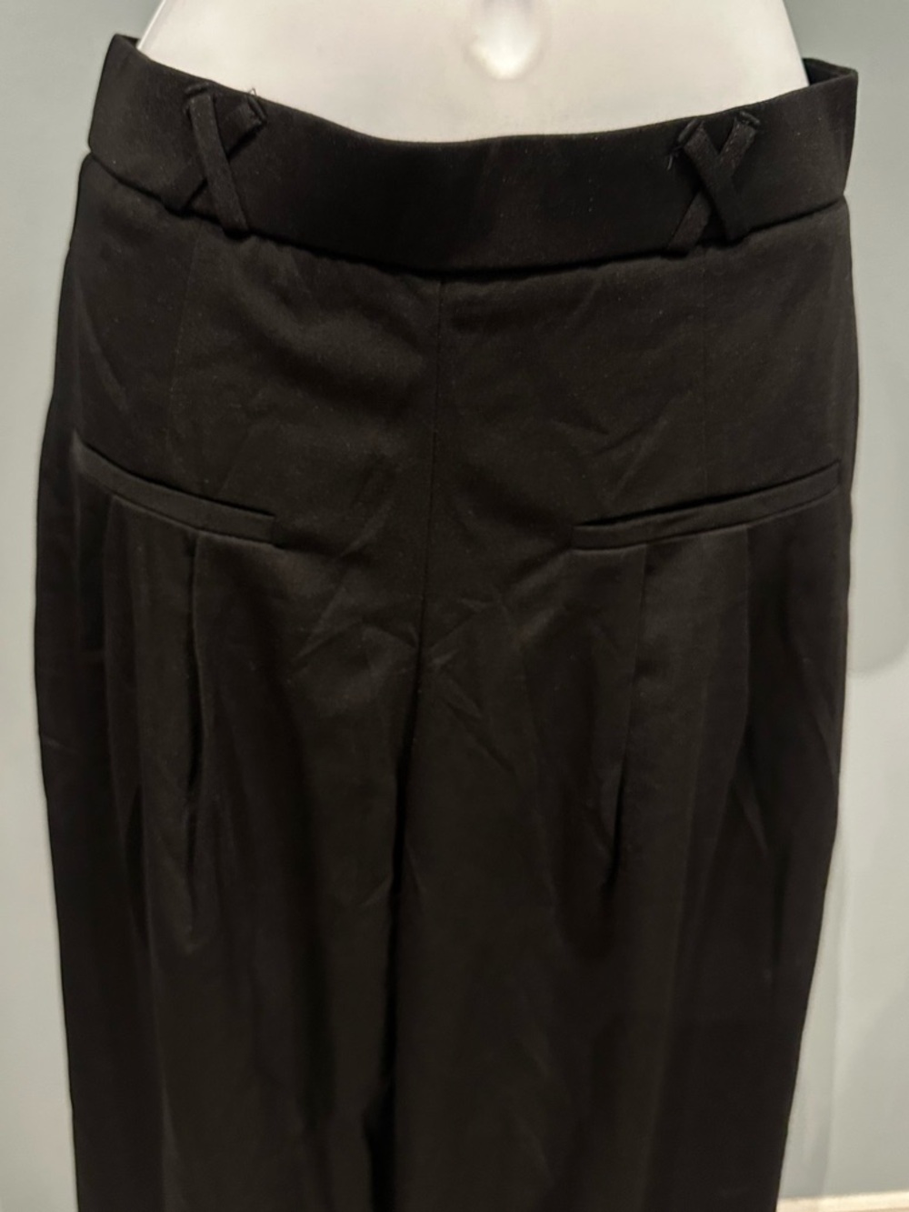 OGL Ponte-De-Roma Drapey Bamboo Ponte Mid Rise Wide Leg Trouser with Pockets XS - Picture 11 of 16